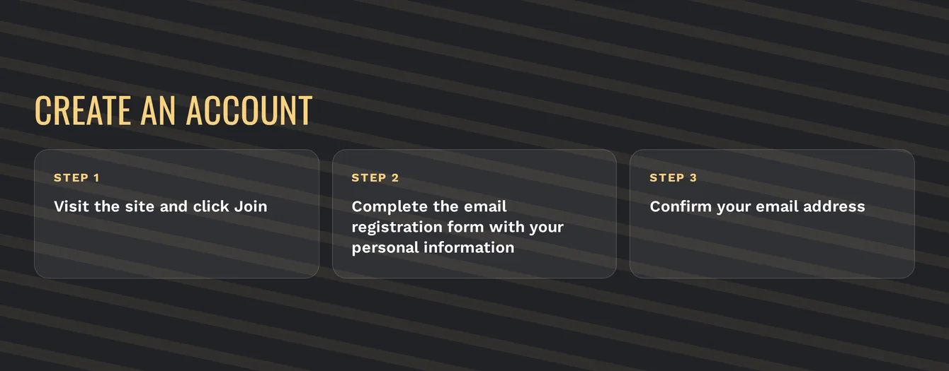 Register an account